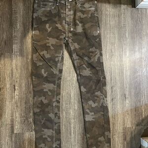 Ksubi Men's Brown Camouflage Slim Jeans